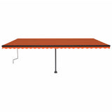 Auvent manuel rétractable sur pied 600x350 cm Orange/marron