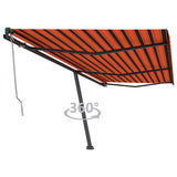 Auvent automatique sur pied 600x350 cm Orange/marron