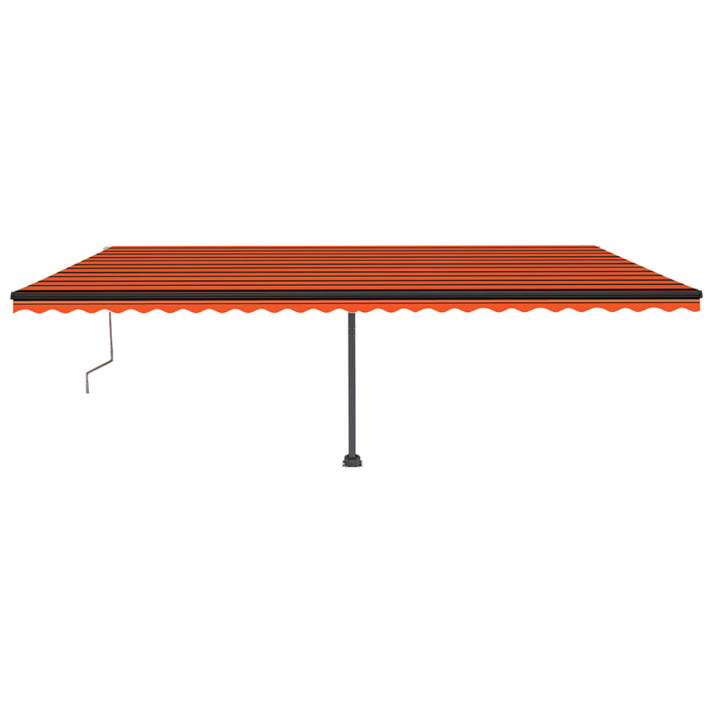 Auvent automatique sur pied 600x350 cm Orange/marron