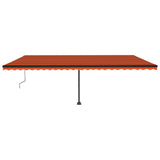 Auvent automatique sur pied 600x350 cm Orange/marron