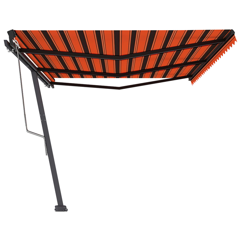 Auvent automatique sur pied 600x350 cm Orange/marron