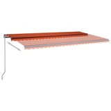 Auvent automatique sur pied 600x350 cm Orange/marron