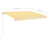 Automatischer Markisen-Windsensor und LED 3x2,5m Gelb und Weiß