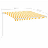 Automatischer Markisen-Windsensor LED 3,5x2,5 m Gelb und Weiß