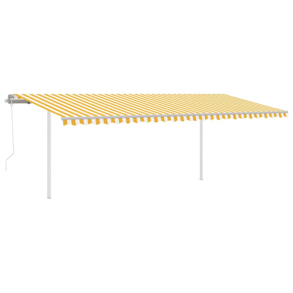 Automatischer Markisen-Windsensor/LED 6x3 m Gelb und Weiß