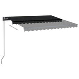 Manual retractable awning with LED 3x2.5 m Anthracite