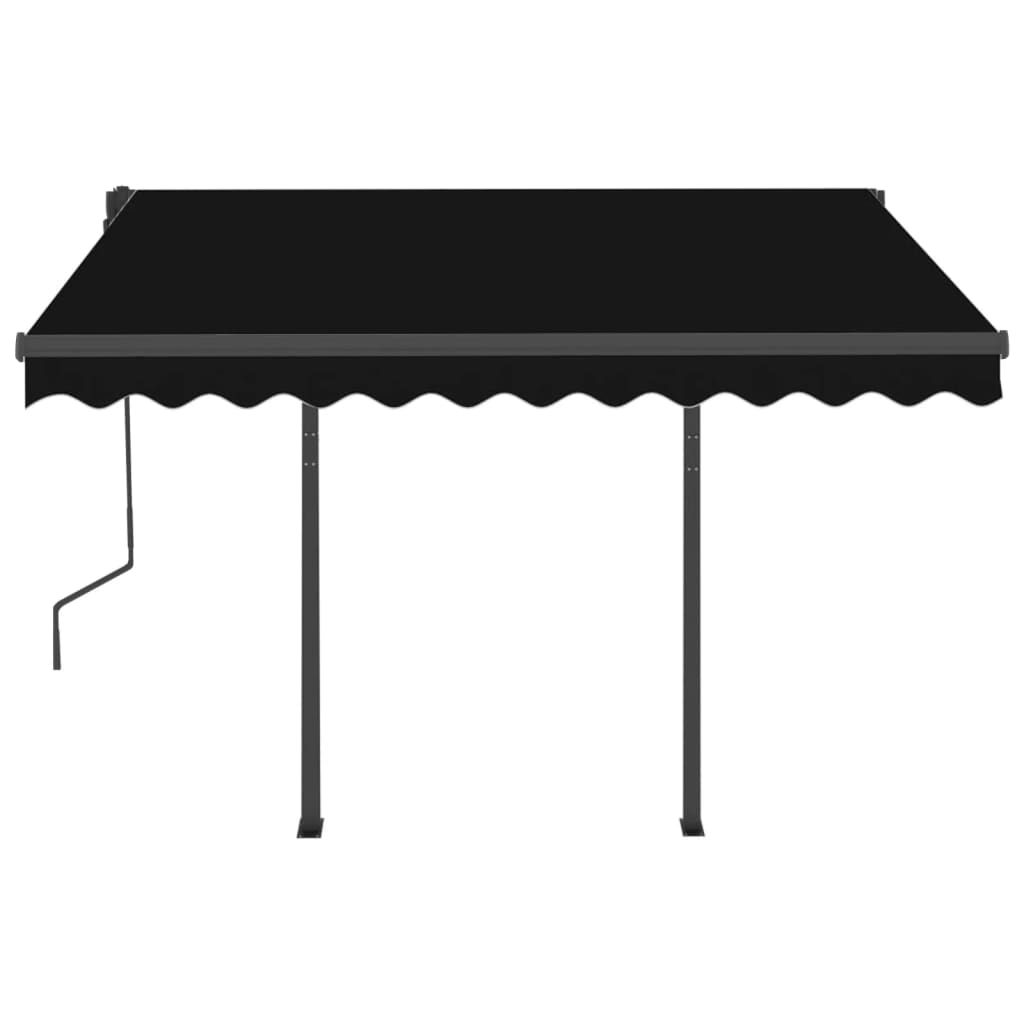 Automatic retractable awning and posts 3x2.5 m Anthracite