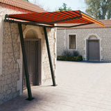 Automatic retractable awning posts 3.5x2.5 m Orange brown