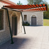 Automatic awning with LED wind sensor 4x3 m Orange brown