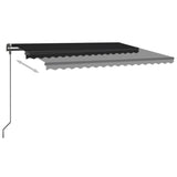 Auvent automatique et capteur de vent et LED 4,5x3 m Anthracite