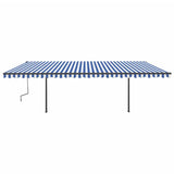 Automatischer Markisen-Windsensor/LED 6x3 m Blau und Weiß