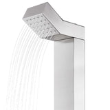 Douche de jardin avec base gris 225 cm Acier inoxydable