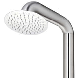 Douche de jardin avec base gris 230 cm Acier inoxydable