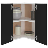 Hängender Eckschrank Schwarz 57x57x60 cm Holzwerkstoff