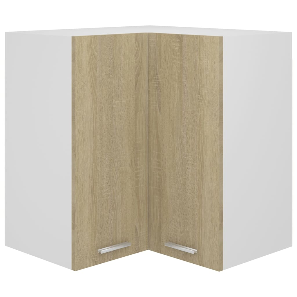 Armoire d'angle suspendue Chêne sonoma Bois d’ingénierie