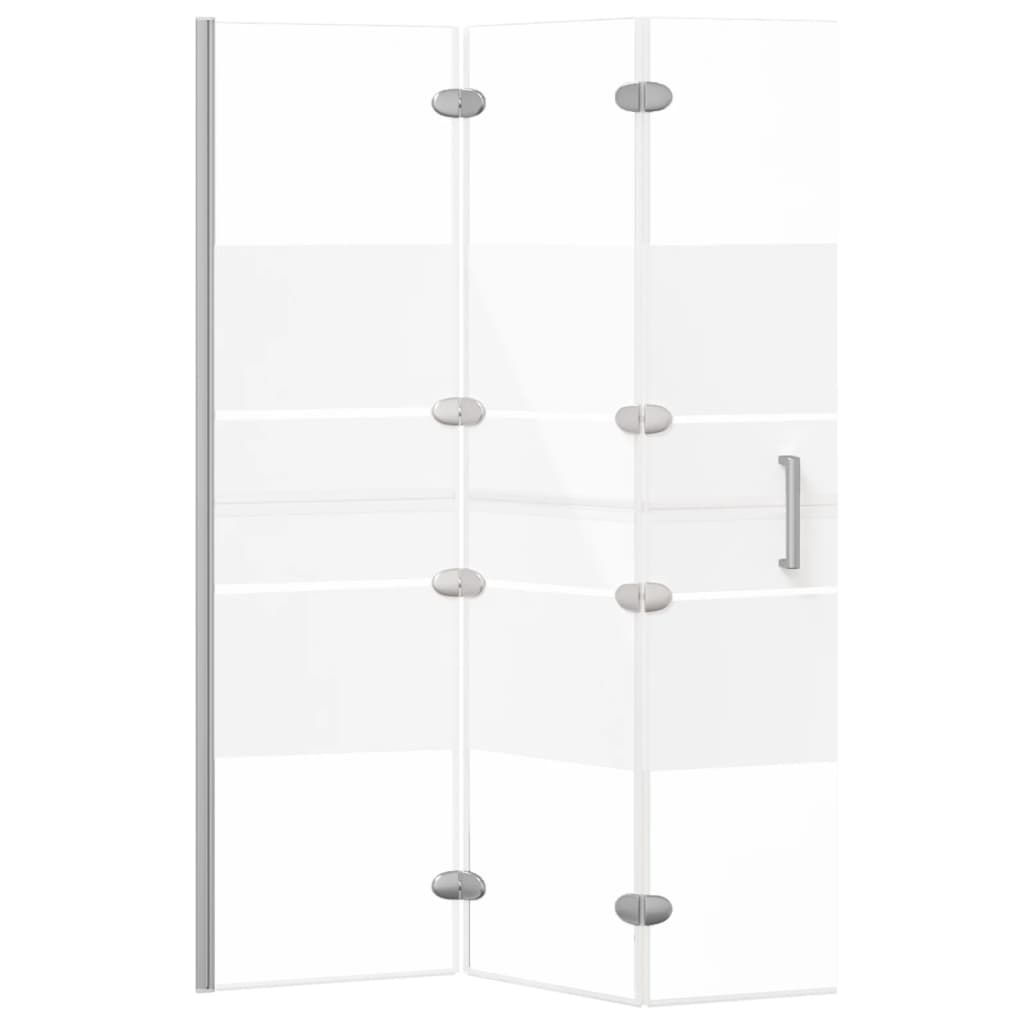 ESG 100x140 cm White Folding Shower Cabin