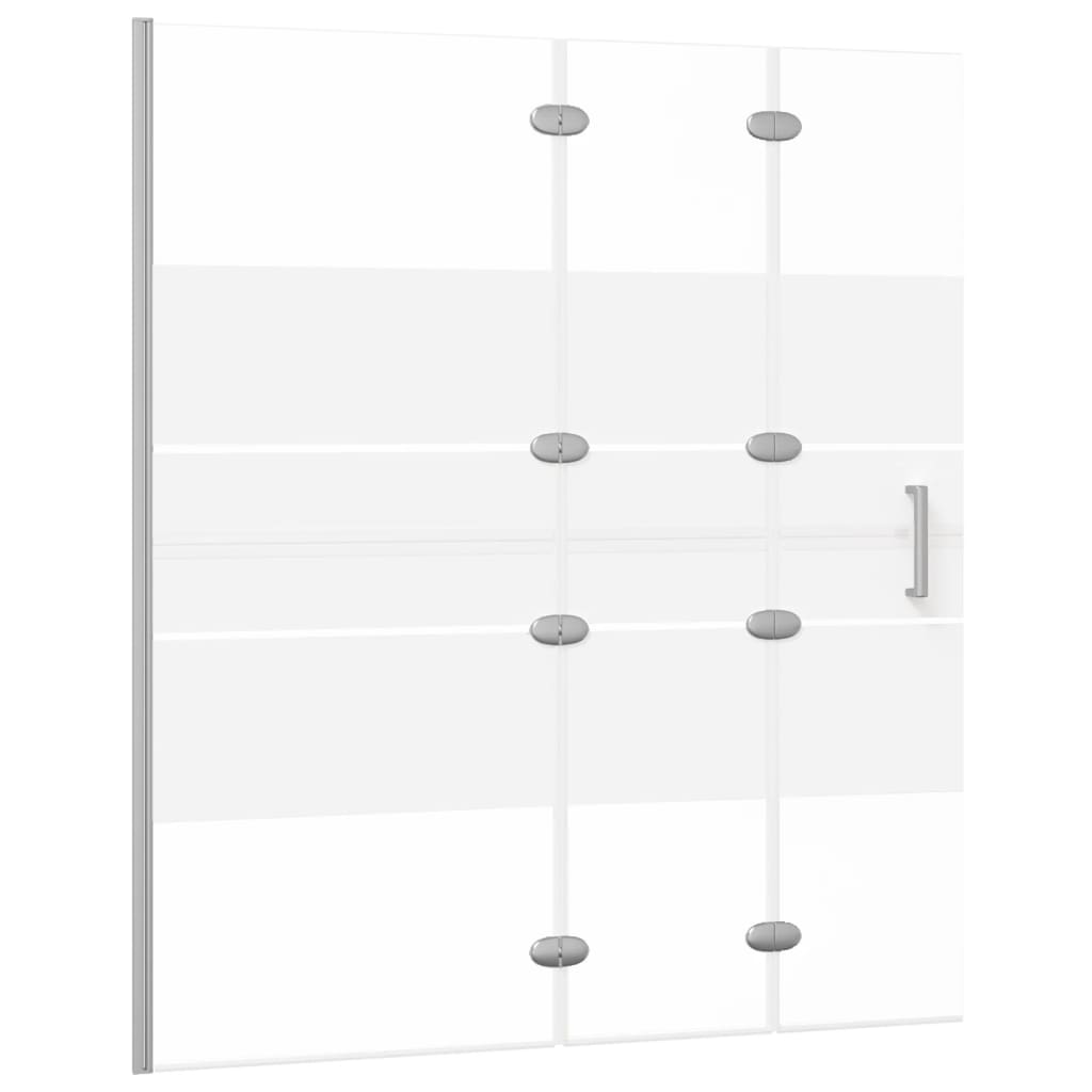 ESG 120x140 cm White Folding Shower Cabin