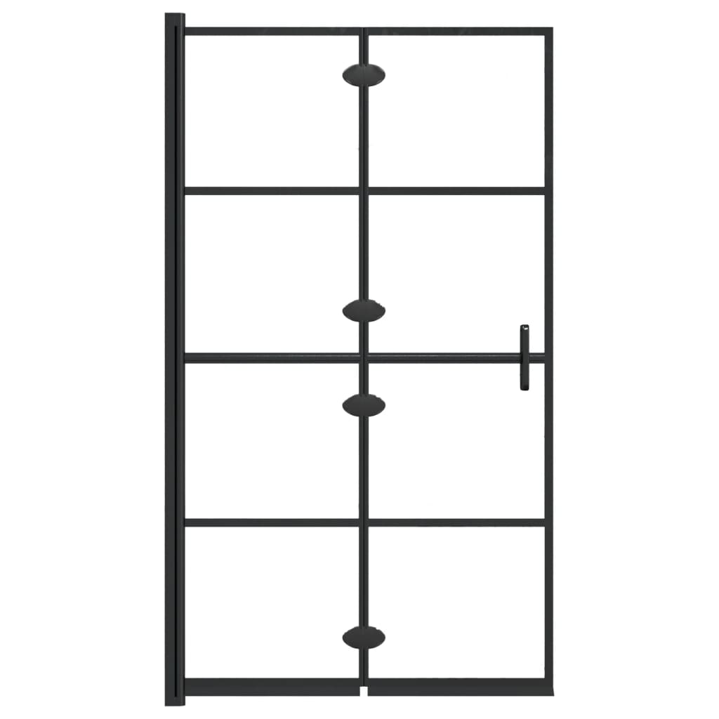 Faltbare Duschkabine ESG 80x140 cm Schwarz