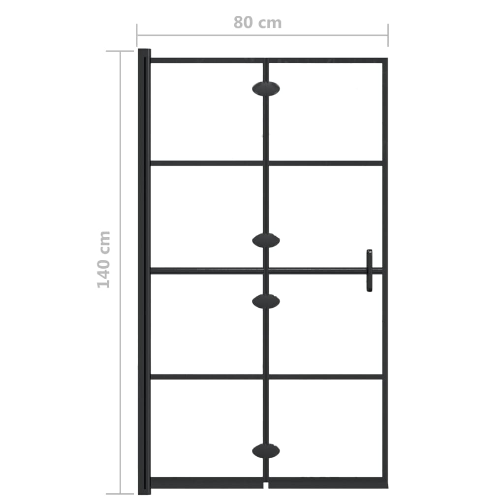 Cabine de douche pliable ESG 80x140 cm Noir