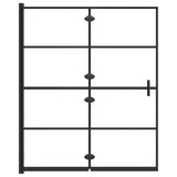 Faltbare Duschkabine ESG 120x140 cm Schwarz