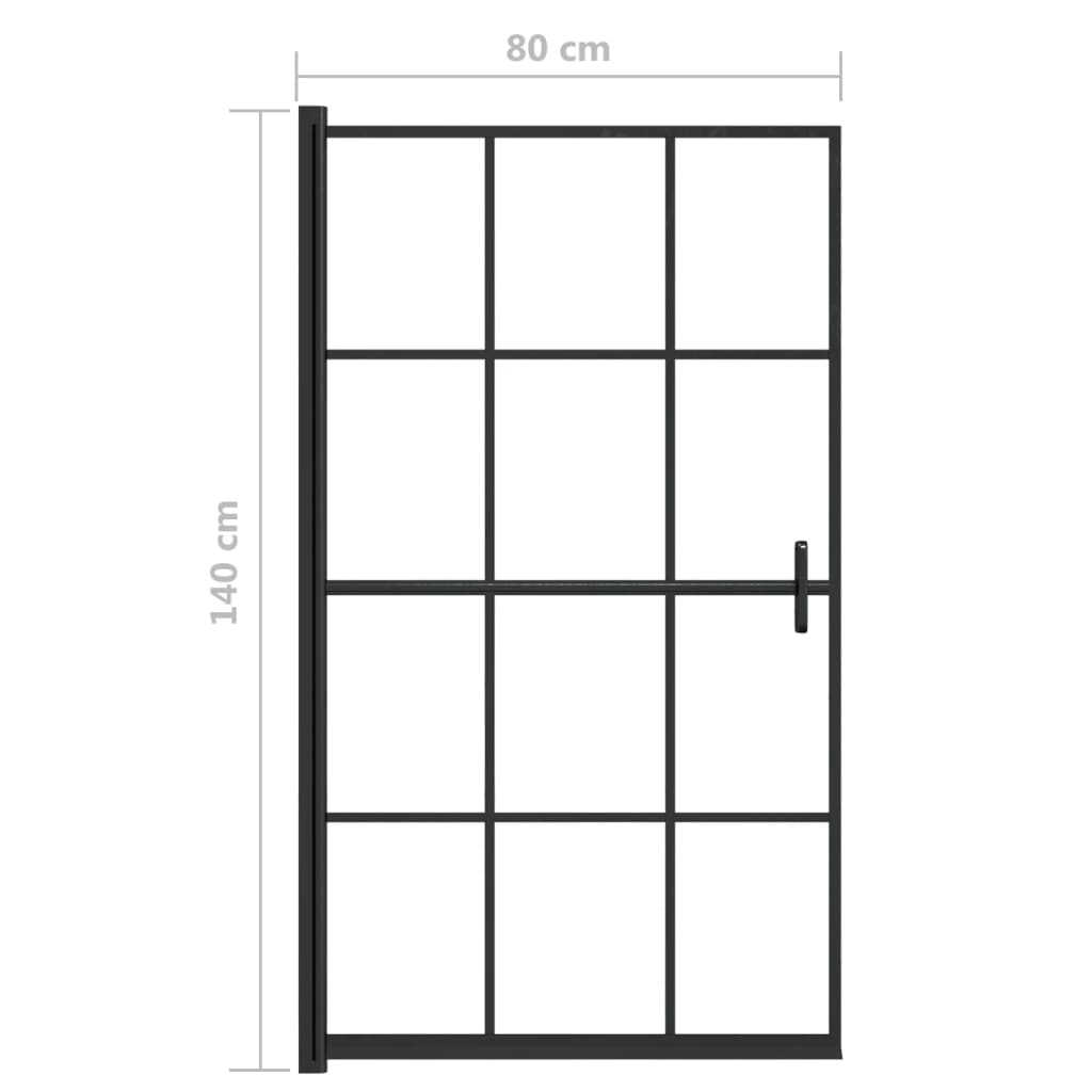 Cabine de douche ESG 80x140 cm Noir