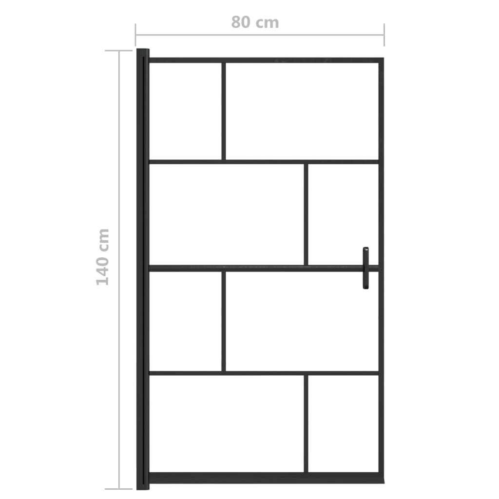 Cabine de douche ESG 80x140 cm Noir