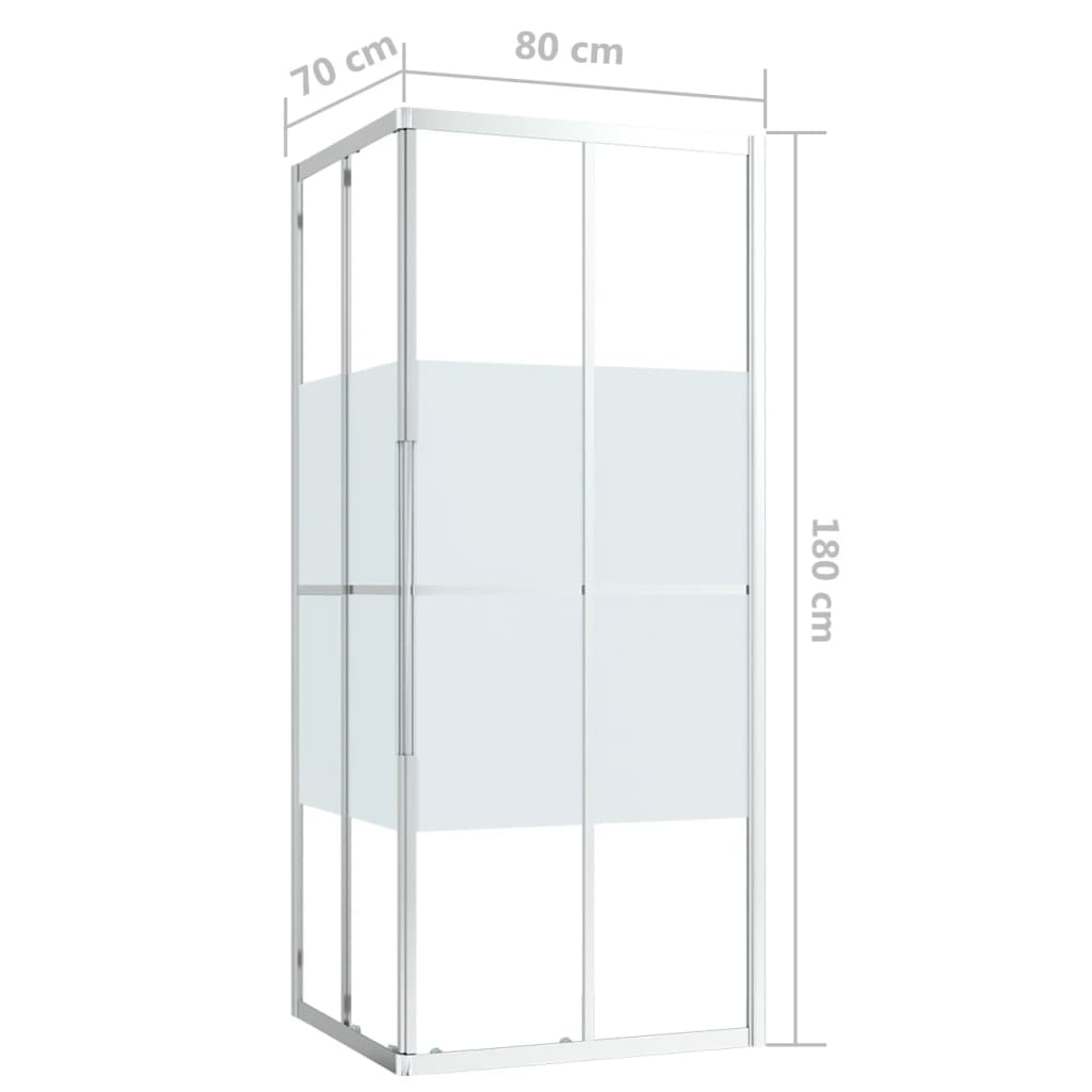 ESG-Duschkabine 80x70x180 cm