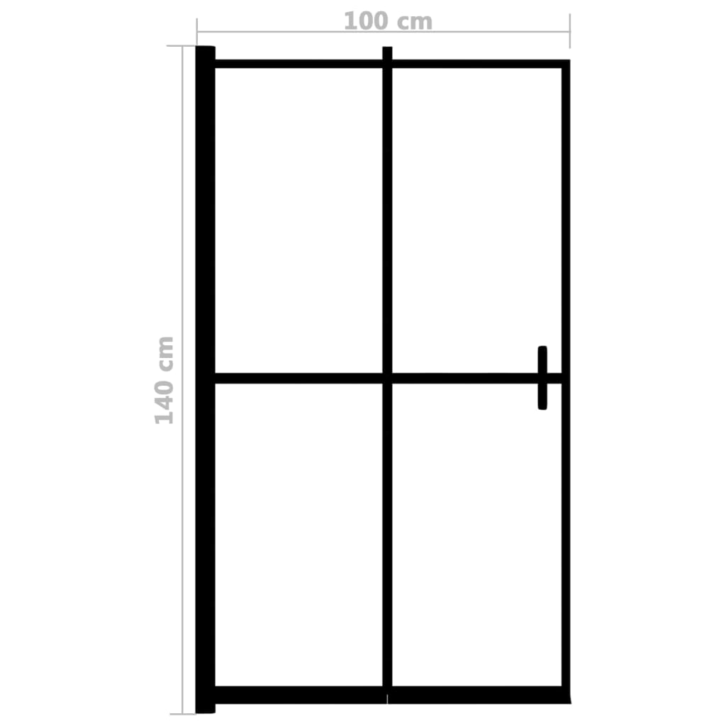 Cabine de douche pliable ESG 100x140 cm Noir