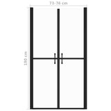 ESG transparent shower door (73-76)x190 cm