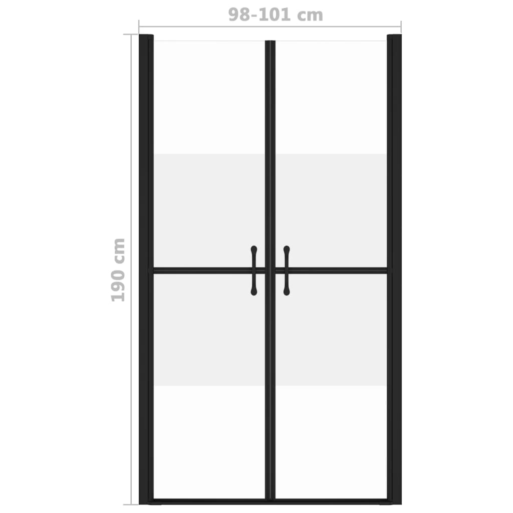 ESG half-frosted shower door (98-101)x190 cm