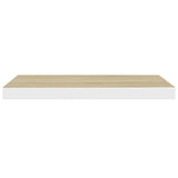 Étagères flottantes 4 pcs chêne et blanc 60x23,5x3,8 cm MDF