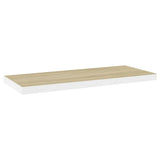 Étagères flottantes 2 pcs chêne et blanc 80x23,5x3,8 cm MDF