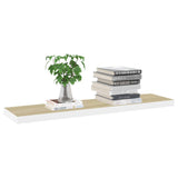 Étagères flottantes 2 pcs Chêne et blanc 90x23,5x3,8 cm MDF