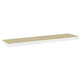 Étagères flottantes 2 pcs Chêne et blanc 90x23,5x3,8 cm MDF