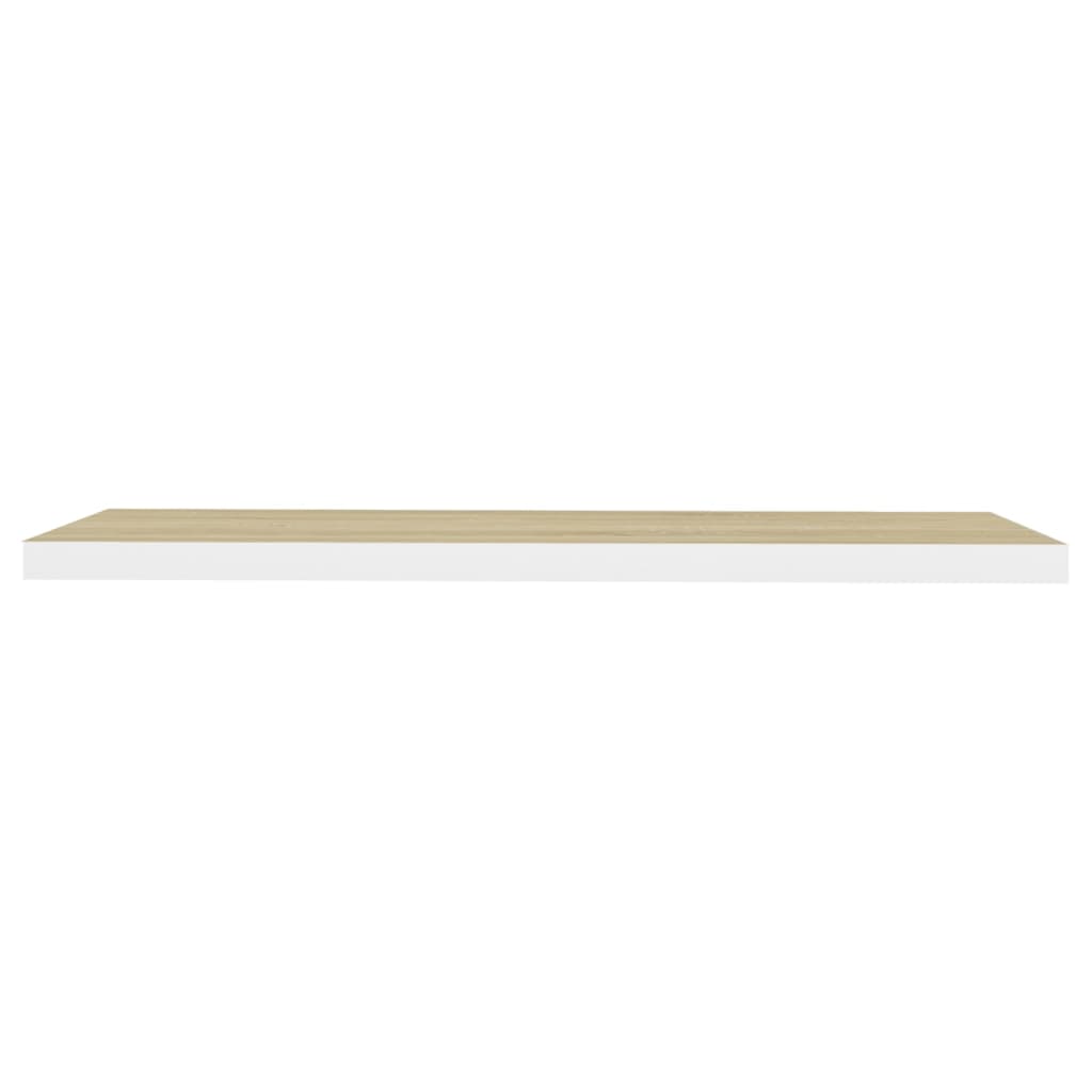 Étagères flottantes 2 pcs Chêne et blanc 90x23,5x3,8 cm MDF