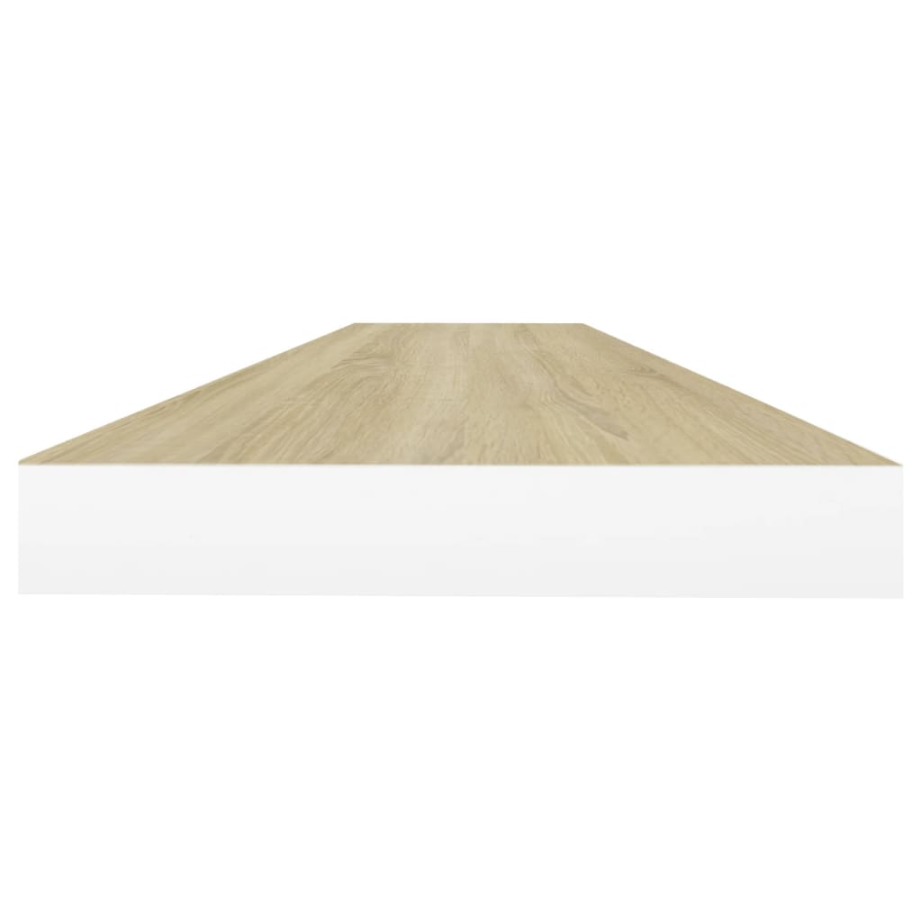 Étagères flottantes 4 pcs Chêne et blanc 90x23,5x3,8 cm MDF