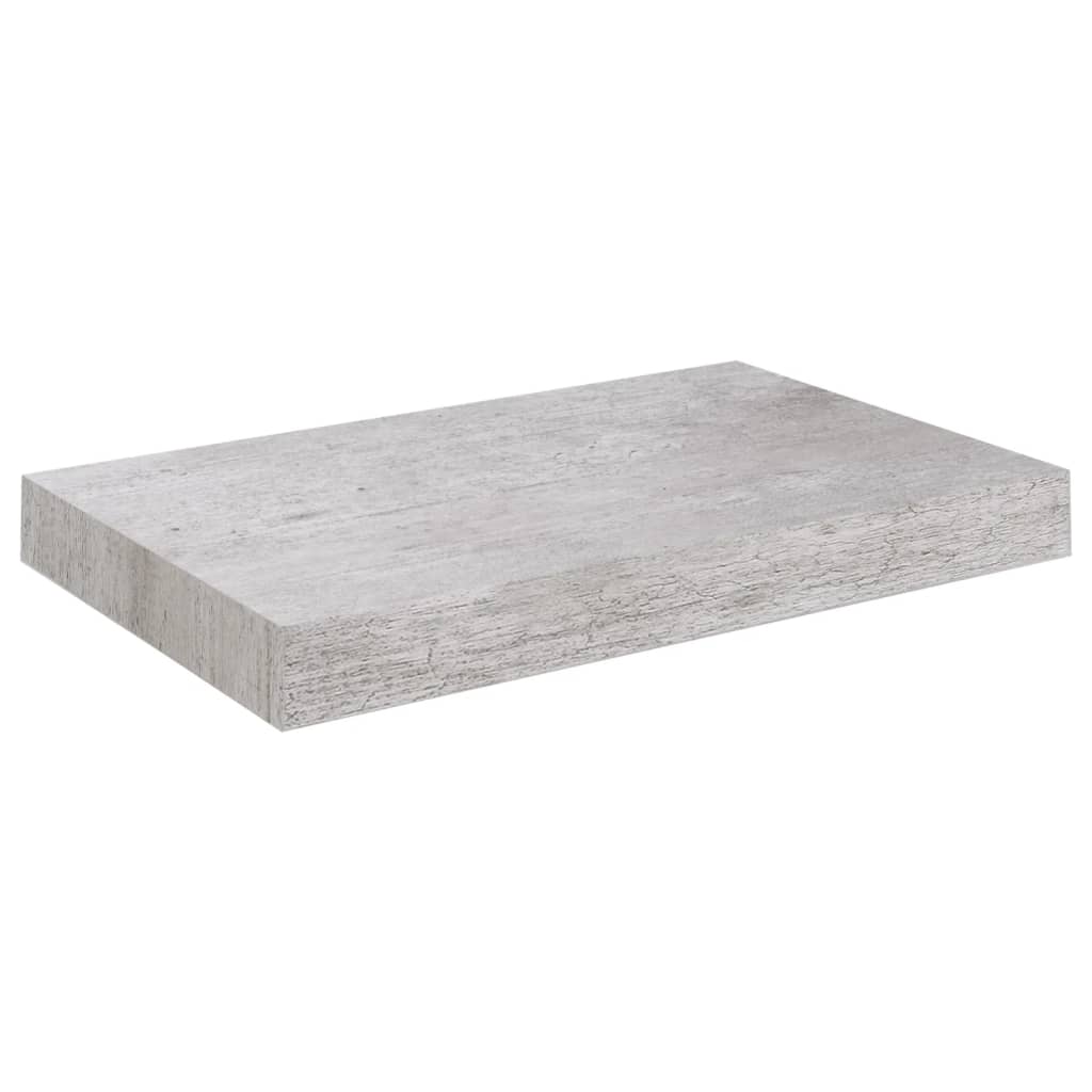 Étagère murale flottante gris béton 23x23,5x3,8 cm MDF