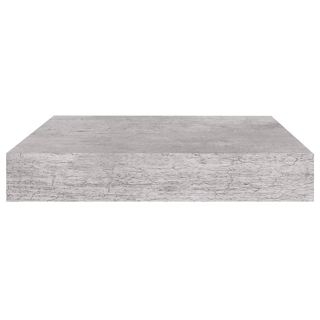 Étagère murale flottante gris béton 23x23,5x3,8 cm MDF