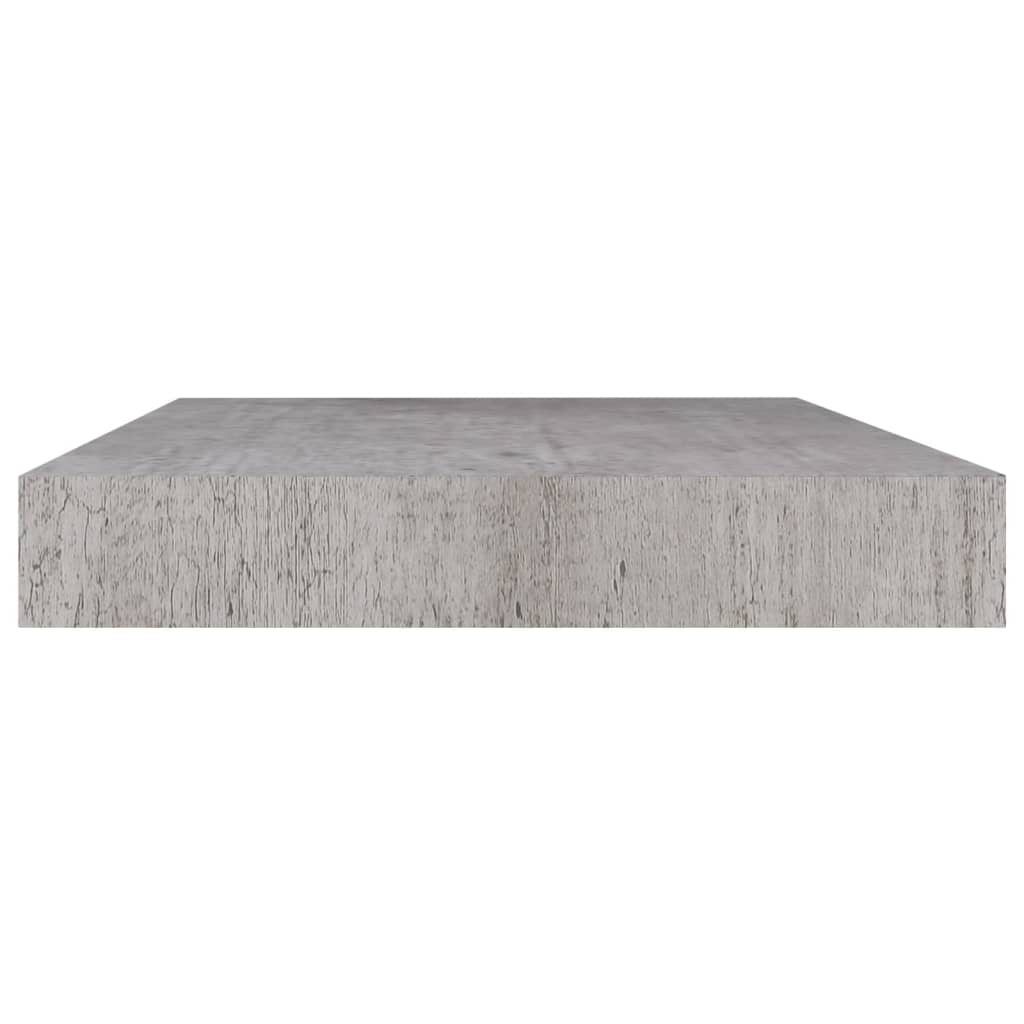 Étagère murale flottante gris béton 40x23x3,8 cm MDF