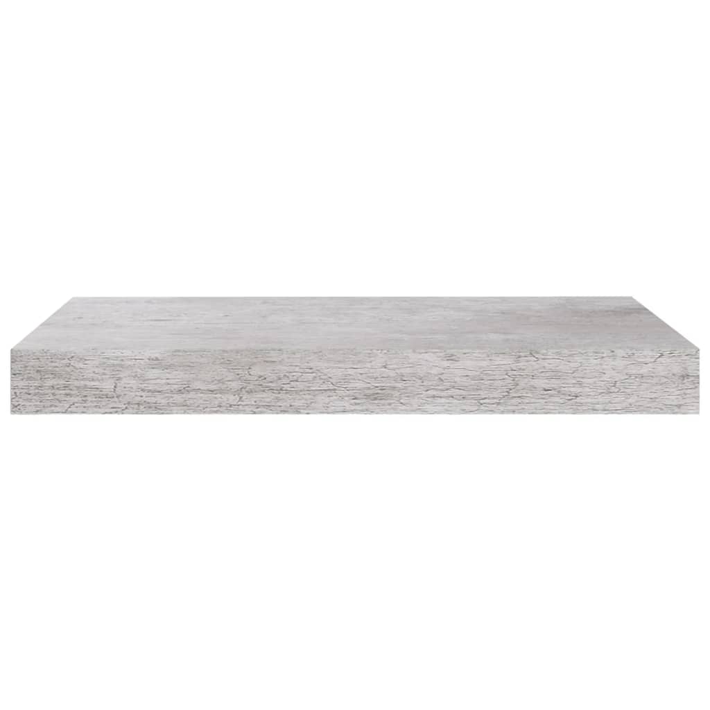 Étagères murales flottantes 2 pcs gris béton 40x23x3,8 cm MDF