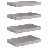 Étagères murales flottantes 4 pcs gris béton 40x23x3,8 cm MDF