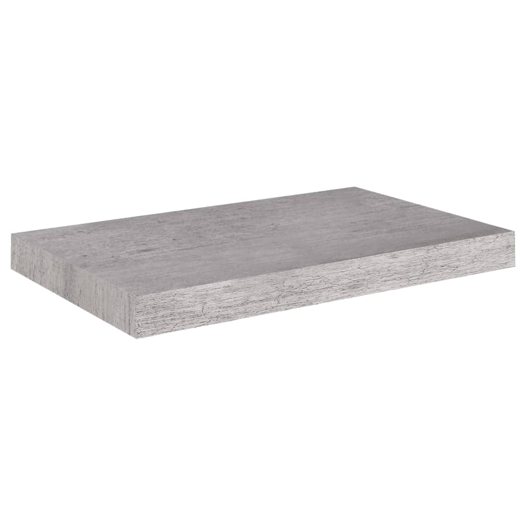 Étagère murale flottante gris béton 50x23x3,8 cm MDF