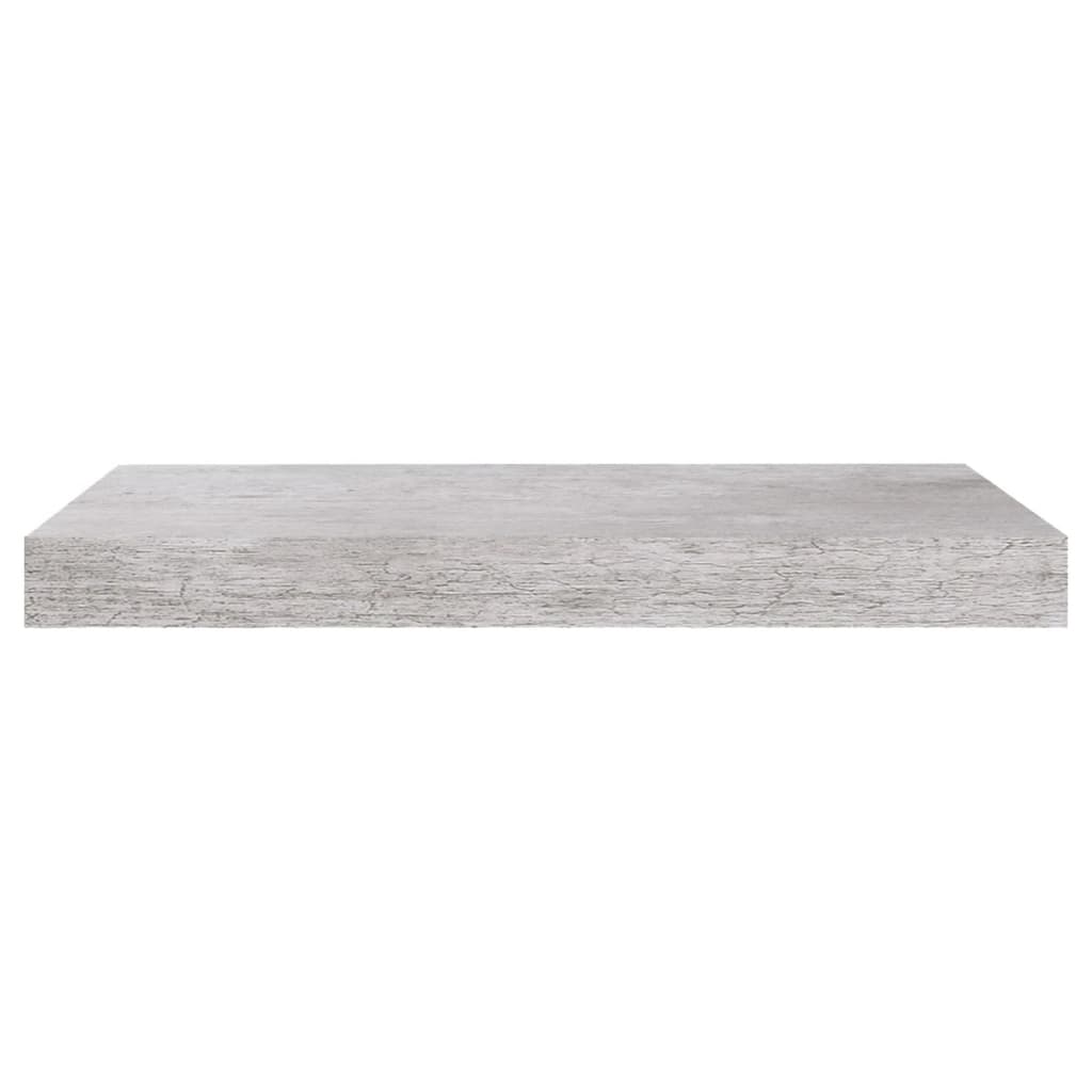 Étagère murale flottante gris béton 50x23x3,8 cm MDF