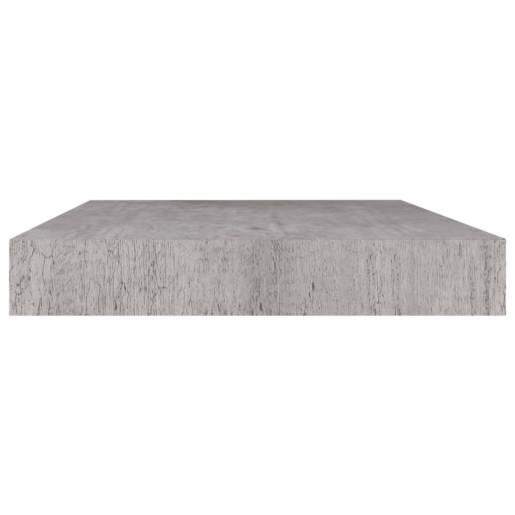 Étagère murale flottante gris béton 50x23x3,8 cm MDF