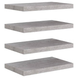 Étagères murales flottantes 4 pcs gris béton 50x23x3,8 cm MDF