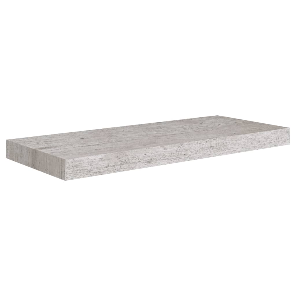 Étagères murales flottantes 4 pcs gris béton 60x23,5x3,8 cm MDF