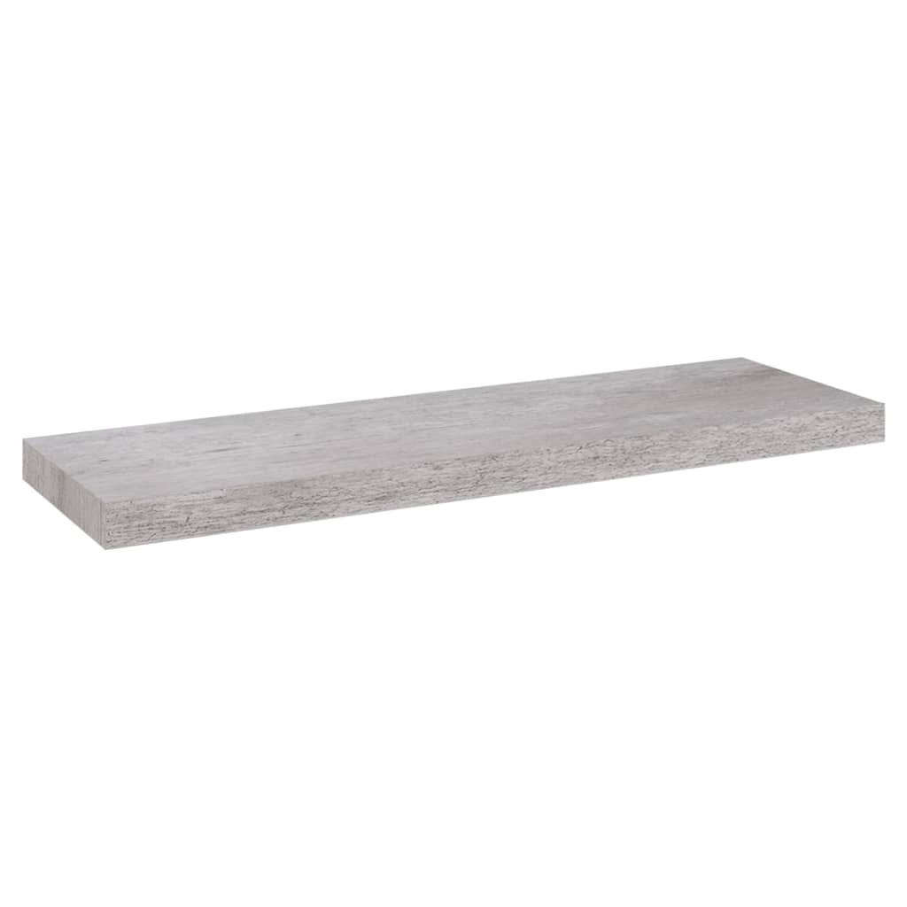 Étagère murale flottante Gris béton 80x23,5x3,8 cm MDF