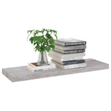 Étagère murale flottante Gris béton 80x23,5x3,8 cm MDF