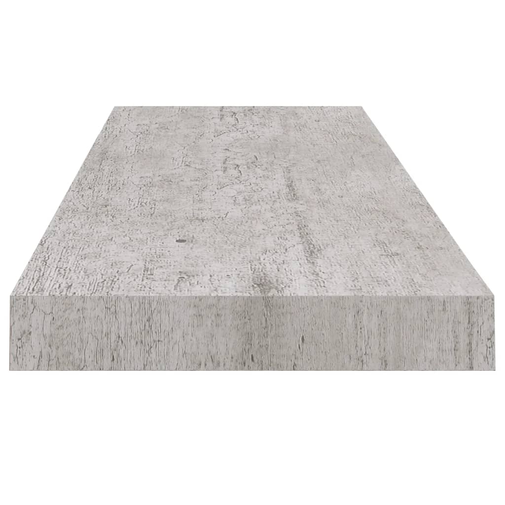 Étagère murale flottante Gris béton 80x23,5x3,8 cm MDF