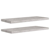 Étagères murales flottantes 2 pcs gris béton 80x23,5x3,8 cm MDF